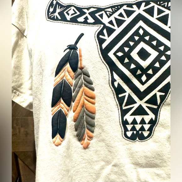 EUC Ariat Relaxed Fit Cropped Longhorn Graphic Tee Sz XL - Picture 13 of 16